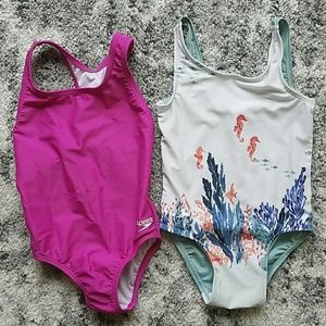 4T girls swimsuit bundle - old navy & speedo